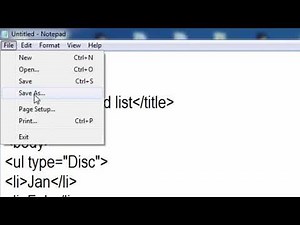 How to create unordered list in html