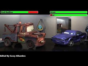 Cars 2 (2011) Bathroom Fight with healthbars