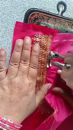 maggam work front neck marking and stitching easy process 😍❣️💫