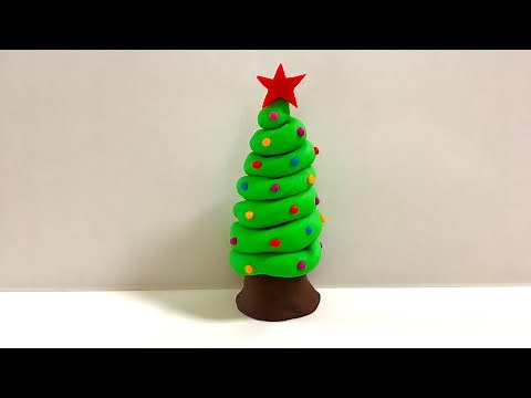 ♥️ Clay with me - how to make a cute Christmas Tree | model tutorial craft. easy DIY