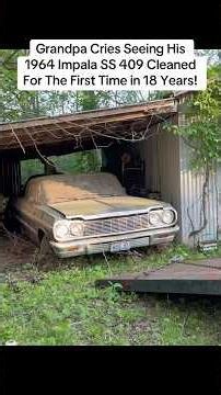 Grandpa Cries Seeing His 1964 Impala SS 409 Cleaned For The First Time in 18 Years!