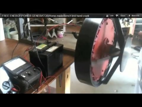 Permanent magnet GENERATOR/Home made/bench test hand crank