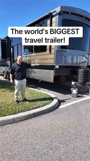 This is the world’s largest travel trailer and it’s ready for you! You gotta check out the Redwood Regency 3951BAM! #trailerliving #tinyliving #homeonwheels #rvlife #trailerlife | Matt's RV Reviews