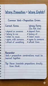 Common verb preposition errors #basicenglishgrammar #grammar #englishlearning | English With RANI MAM