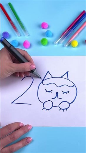 🎨 When Creativity Beats Math—2 Turns into a Cat! #shorts #kids
