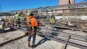 2.3K views · 48 reactions | We're working on some grand things in Detroit! The Barton Malow-Turner Construction Company-Dixon team has been hard at work drilling, building, setting the rebar cages, and pouring concrete for the caissons of the Henry Ford Health Destination: Grand project. Stay tuned for future updates! | Barton Malow | Facebook