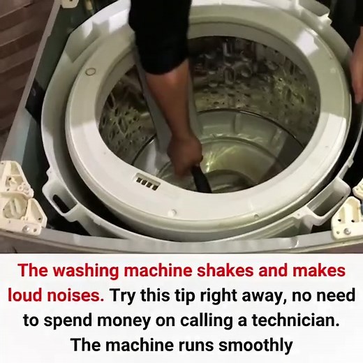 The washing machine shakes and makes loud noises. Try this tip right away, no need to spend money on calling a technician. The machine runs smoothly 👇👇👇 | Feedy Facts