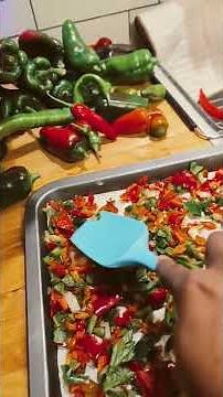 Drying out my Peppers in oven! 🌶️👩🏾‍🌾 #garden #containergardening #gardening