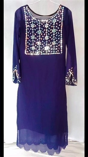 Mirror Work Kurti Designing #mirrorwork #designerdress #mirrorworkdesigns #mirrorebroider #diykurti