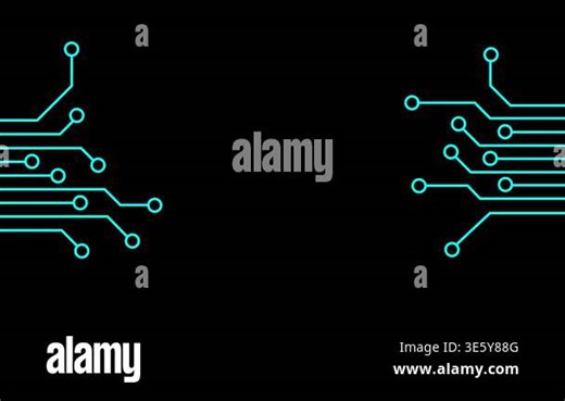 green and black line circuit board icon isolated on black background. circuit board. vector illustration Stock Video Footage - Alamy