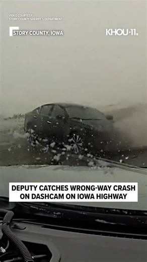 Dash cam catches head-on crash on highway in Central Iowa