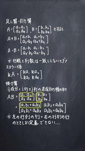 行列の基本計算 #shorts