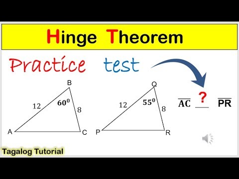 [Tagalog] Hinge theorem, How to determine which side is the shortest side and larger side #math8