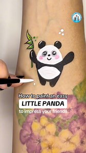 39K views · 503 reactions |  How to paint a little Panda to impress your friends 冀 #panda #bamboo #facepaint | Carolina The Doodler | Facebook