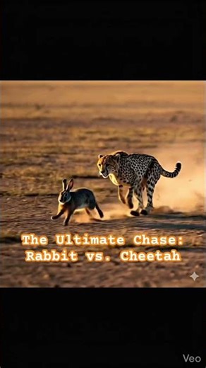 The Ultimate Chase: Rabbit vs. Cheetah #animalshorts