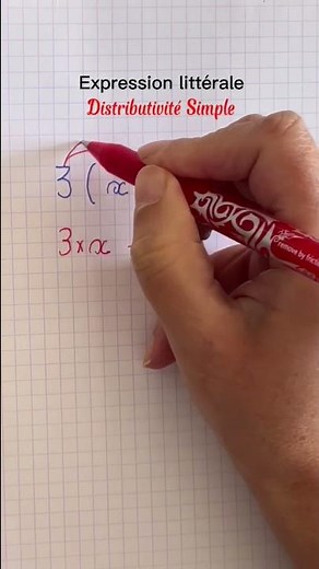 Comment développer une expression littérale simple #maths #mathscollege #shorts #development