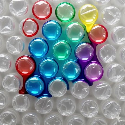 Most Satisfying Bubble Wrap Popping Ever! 🌈💦