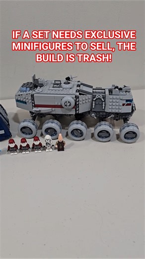 If a Lego set needs exclusive minifigures to sell, the build is TRASH! #lego #starwars #clonewars