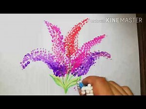 How to make Beautiful Flowers using Q-tips/ cotton swabs