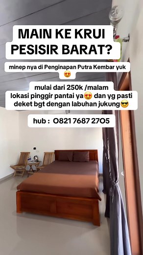 main ke krui pesisir barat? jangan lupa minep nya di putra kembar😍😎 #krui #pesisirbarat #lampung #palembang #pesibar