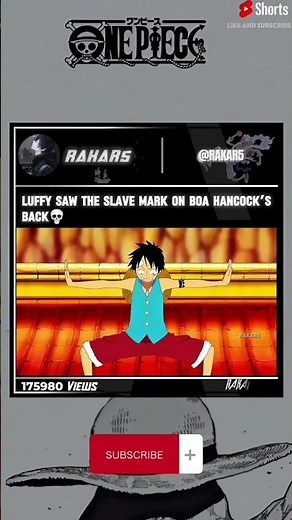 Luffy saw the slave mark on Boa Hancock’s back #onepiece