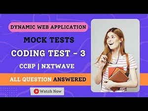 Mock Tests | Coding Test - 3 Answers | JavaScript | NxtWave | CCBP 4.0