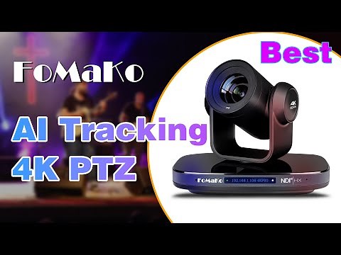 FoMaKo 4K 60FPS AI Auto Tracking PTZ Camera with NDI, HDMI, USB 3.0, 3G-SDI, IP live Streaming K820N