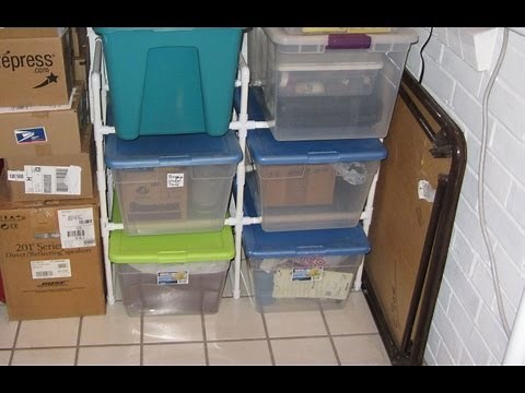 PVC Pipe Rack For Your Plastic Storage Bins