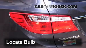 Tail Light Replacement on 2013 Hyundai Santa Fe GLS 3.3L V6