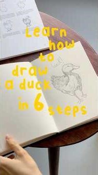 Learn To Draw a Duck in 6 Steps #drawing #animalsdrawing