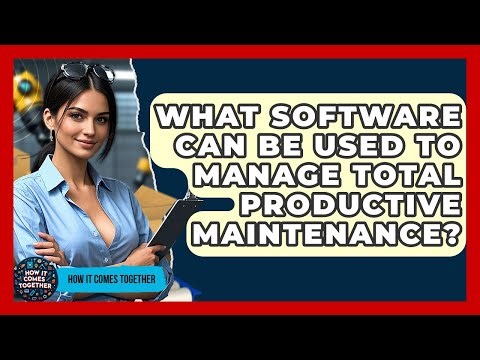 What Software Can Be Used To Manage Total Productive Maintenance? - How It Comes Together