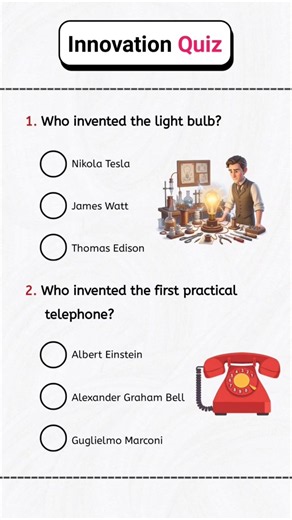 Who invented the light bulb? 💡 #quiz #trivia #sciencequiz #historyquiz