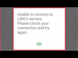 LINE Fix Unable to connect to LINE's servers Check Connection & Try Again Problem Solve in Line App