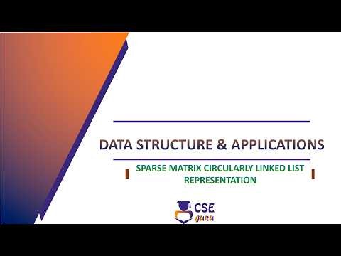 Sparse Matrix Circularly Linked Representation | Linked List | L 85 | Data Structures & Application