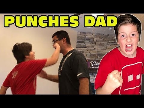 Kid Punches Dad In The Face During A Temper Tantrum! [Original]