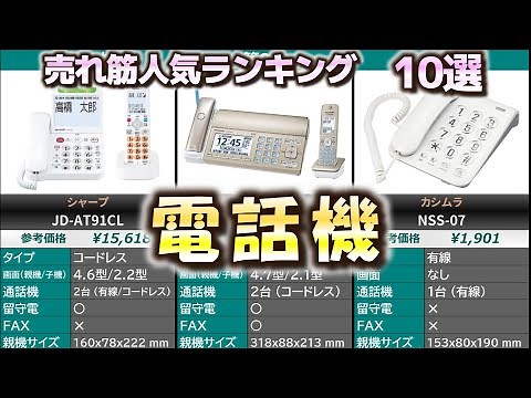 電話機 売れ筋人気おすすめランキング10選【2024年】【FAX】