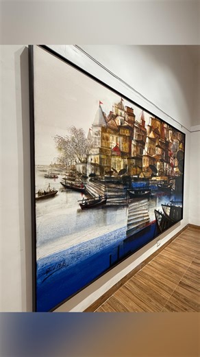 TAO ART GALLERY on Instagram: "Paresh Maity is one of India’s most celebrated contemporary artists, admired for his vivid use of color and poetic visual language. His works capture the spirit of India-its landscapes, people, and emotions-with a lyrical sensibility that bridges realism and abstraction. Inspired by the timeless city of Varanasi, this painting reflects Maity’s deep connection to India’s cultural and spiritual essence. Through his distinctive palette and layered textures, he transfo