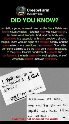 The Black Dahlia Unsolved Murder