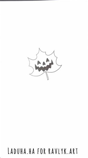 🍁🎃 Halloween Leaf Drawing 👻 Spooky aAutumn Guide 💀 #shorts #drawing #RavlykArt