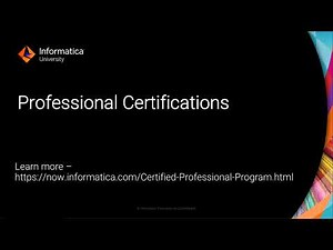 Learn more about Informatica Professional Certifications in this Deep Dive!