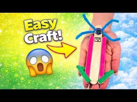 Easy Frog Monster Craft 🐸👾 Fun Popsicle Stick DIY #diy #craft #craftyfun #kids