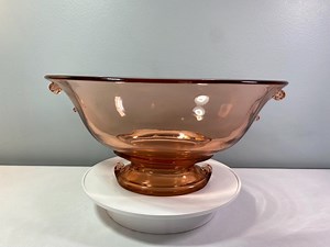 1930's Imperial Glass "double Scroll" Bowl - Pink Depression Glass - Etsy
