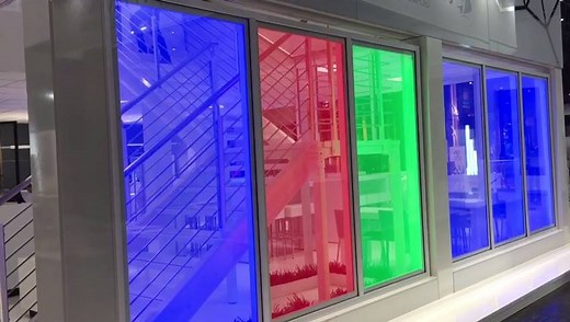 Get the Glassiled Uni experience at #glasstec18! Glassiled Uni, AGC’s LED-embedded glass solution for uniformly illuminating facades. Infinite combinations of #colours, #tones and #variations. More info on https://www.agc-yourglass.com/be/en/brands/glassiled | AGC Glass Europe