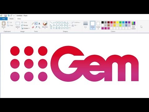 How to draw the 9Gem logo using MS Paint | How to draw on your computer