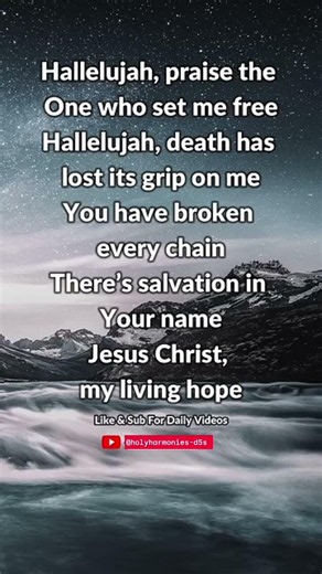 Praise The one Who set me free #hallelujah #lyricvideo #lyrics #worship #christiansongs #jesus