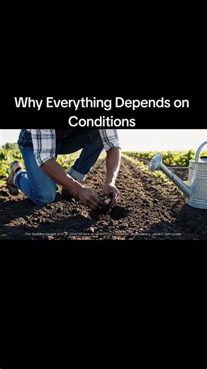 Conditioned Dependency in the Buddha’s Teachings The Buddha taught that all phenomena arise through conditioned dependency (paṭicca-samuppāda). Nothing exists on its own or by chance; everything comes into being because supporting conditions are present. When these conditions change or cease, the result also changes or ends. This principle applies to both physical and mental life. A plant grows because there are seeds, soil, water, and sunlight. In the same way, feelings arise due to contact, th