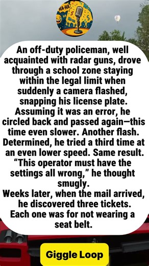 Off-Duty Cop Learns The Hard Way About Traffic Cameras#funny #joke #humor