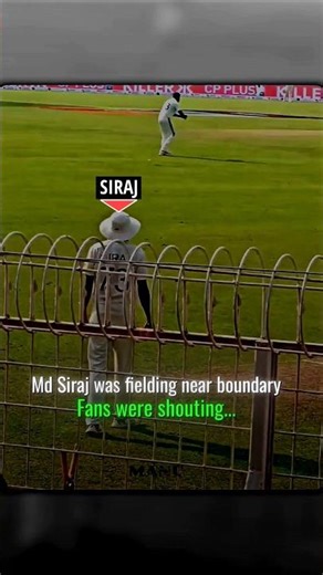 Siraj Reaction with fans #cricket #ict