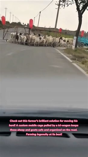 On the Move! 🐏🚛 Clever DIY Livestock Transport #farming #farmer #village #villagelife #animals #hack