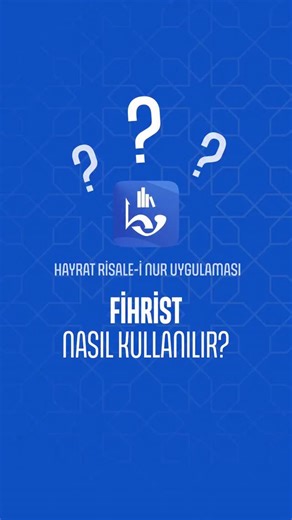 Hayrat Vakfı on Instagram: "📖 Hayrat Risale-i Nur - Fihrist Kullanımı Uygulamamızda eserlerin fihristlerini görüntüleyebilir, arama yapabilir ve ilgili bölüme kolayca ulaşabilirsiniz. Videoyu izleyerek nasıl yapıldığını hemen öğrenebilirsiniz. 🎥 iOS (iPhone ve iPad), Android, Huawei, MacOS ve Windows cihazlara indirmek için: https://uygulama.risale.dev/ Sosyal Medya hesaplarımızı takip ederek yeniliklerden haberdar olabilir, paylaşım yaparak başkalarında haberdar olmasına vesile olabilirsiniz.